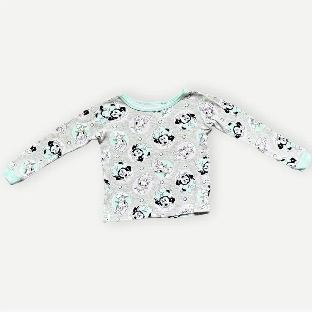 Disney Junior Girls Toddler Kids Long Sleeve Cotton Minnie Mouse Pajamas. 2. 2T.